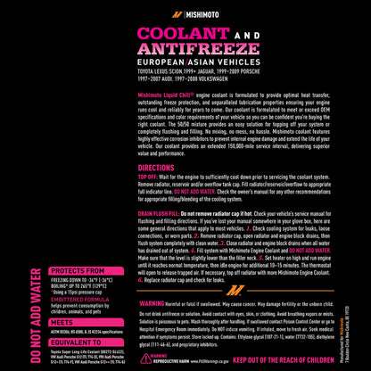 Mishimoto Liquid Chill EG Coolant, European/Asian Vehicles, Pink/Red MMRA-LC-EG-PK MMRA-LC-EG-PK User 1