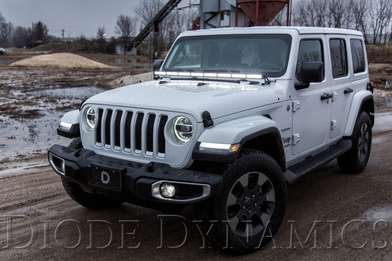 Diode Dynamics 18-21 Jeep JL Wrangler/Gladiator SS50 Hood LED Light Bar Kit - Amber Driving DD6107 DD6107 User 3