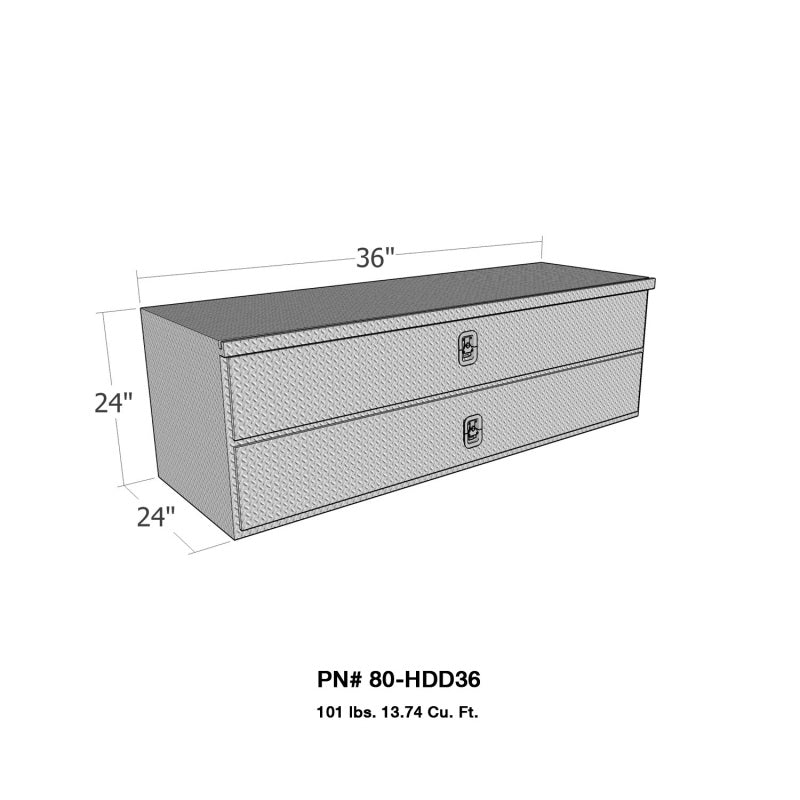 Westin/Brute HD Under Body 24in x 36in w/Top & Bottom Drawers - Aluminum 80-HDD36 80-HDD36 Photo - Primary