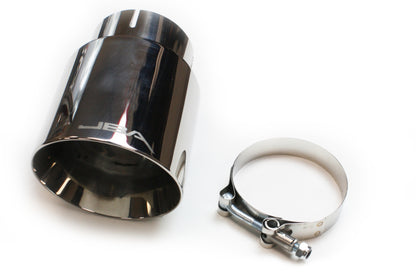 JBA 3in x 4in x 5-3/4in Double Wall Polished Chrome Tip - Clamp On 12-08258 12-08258 Photo - Primary