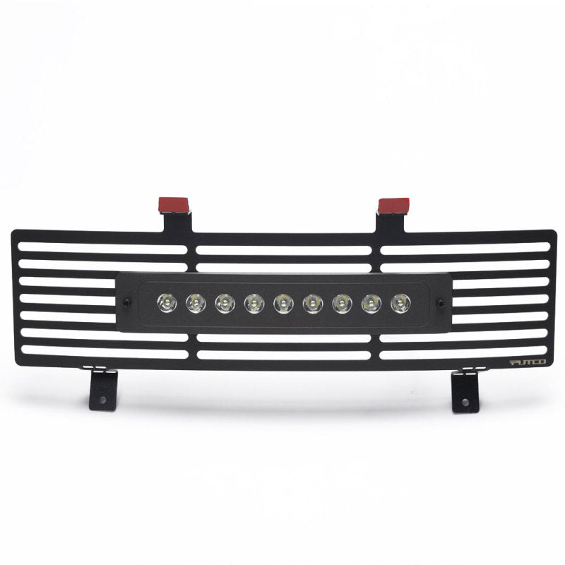 Putco 11-16 Ford SuperDuty - SS Black Bar Design w/ 10in Luminix Light Bar Bumper Grille Inserts 87165L 87165L Photo - Primary