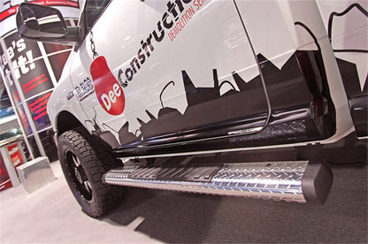 Dee Zee Deezee Universal Tubes - 6In Oval - Black Tread Aluminum (RegCab) DZ16402 DZ16402 Photo - Mounted