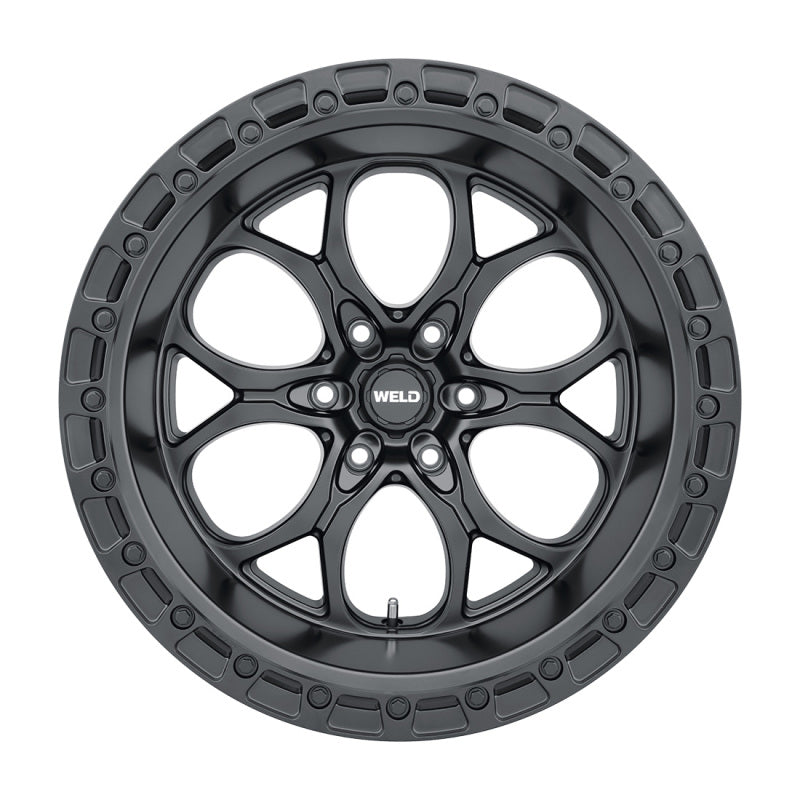 Weld Off-Road W108 20X10 Ledge 6X139.7 ET-18 BS4.75 Satin Black / Black Ring 106.1 W10800084475 W10800084475 Photo - Primary