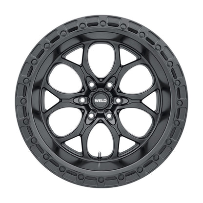 Weld Off-Road W108 20X10 Ledge 6X139.7 ET-18 BS4.75 Satin Black / Black Ring 106.1 W10800084475 W10800084475 Photo - Primary