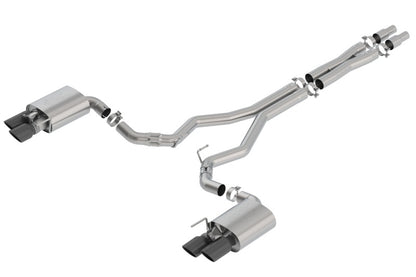 Borla 2018 Ford Mustang GT 5.0L AT/MT 3in ATAK Catback Exhaust Black Chrome Tips w/ Valves 140743BC 140743BC Photo - Primary