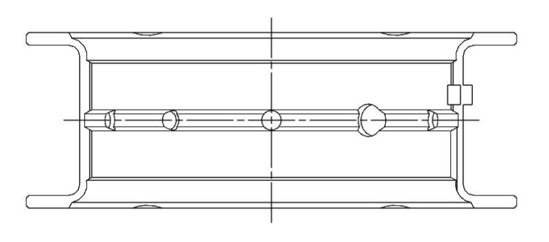 ACL Nissan RB26DETT 0.25 Oversized High Performance Main Bearing Set - CT-1 Coated 7M2428HC-.25 7M2428HC-.25 Technical Drawing