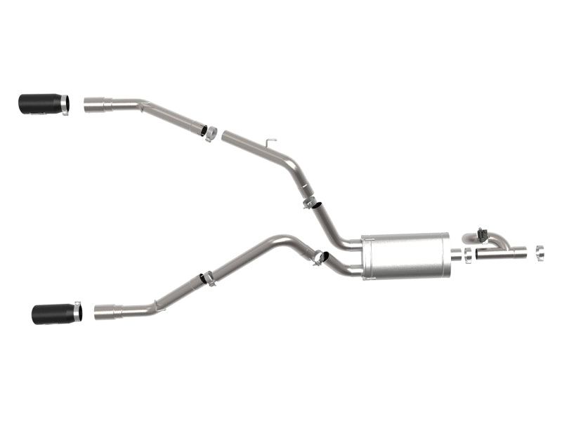 aFe 09-18 Ram 1500 V8 5.7L Hemi Gemini XV 3in 304 SS Cat-Back Exhaust w/ Black Tips 49-32083-B 49-32083-B Photo - Unmounted