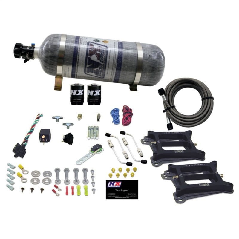 Nitrous Express Dual/4150/Gasoline Nitrous Kit (50-300HP) w/Composite Bottle 30240-12 30240-12 Photo - Primary