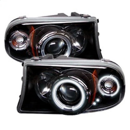 Spyder Dodge Dakota 97-04 1PC Projector Headlights CCFL Halo LED Blk PRO-YD-DDAK97-CCFL-BK 5009807 5009807 Photo - Primary