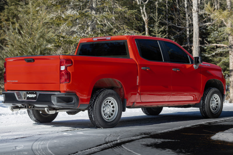 MBRP 2019+ Chevrolet Silverado 1500 / 2019+ GMC Sierra 1500 Alum. 3in Armor Lite Cat-Back Exhaust S5021AL S5021AL Photo - lifestyle view