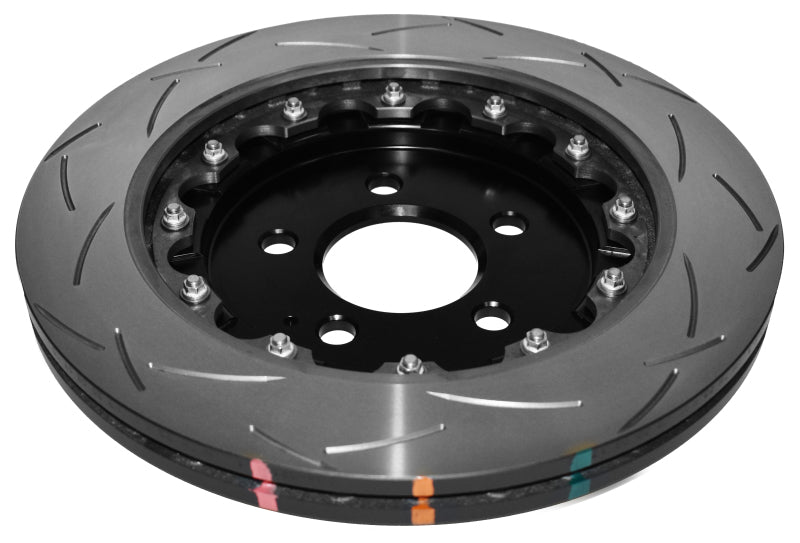DBA 15+ Ford Mustang 2.3L/5.0L Rear Slotted 5000 Series 2 Piece Rotor w/ Black Hat 52165BLKS 52165BLKS Photo - out of package