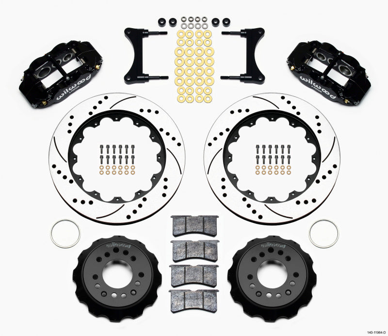 Wilwood Narrow Superlite 6R Front Hat Kit 14.00in Drilled 93-96 Mazda RX7 140-11964-D 140-11964-D Photo - Primary