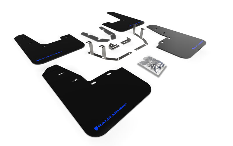 Rally Armor 18-22 Ford Fiesta ST MK8 Black UR Mud Flap w/ Blue Logo MF60-UR-BLK/BL MF60-UR-BLK/BL Photo - Primary