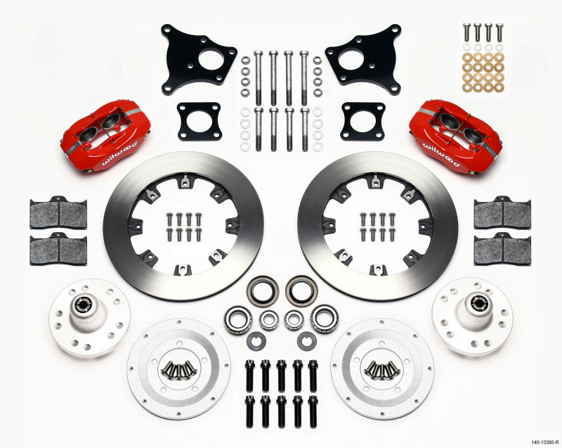 Wilwood Forged Dynalite Front Kit 12.19in Red AMC 71-76 OE Disc w/o Bendix Brakes 140-13395-R 140-13395-R Photo - Primary
