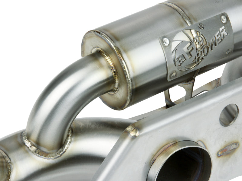 aFe Power MACHForce XP 304 Stainless Secondary Muffler Delete Pipe 14-19 Porsche 911 GT3 3.8L/4.0L 49C36434 49C36434 Photo - Close Up