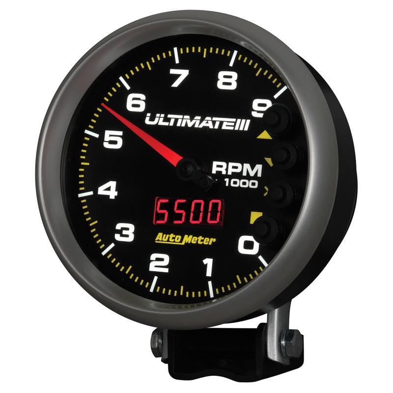 Autometer 5 inch Ultimate III Playback Tachometer 9000 RPM - Black 6887 6887 User 3