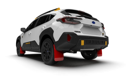 Rally Armor - 2024 Subaru Crosstrek (Wilderness Only) Red UR Mud Flap W/White Logo - No Drilling Req MF116-UR-RD-WH MF116-UR-RD-WH User 2