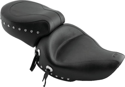 Mustang Motorcycle Mustang 91-05 Harley Dyna Wide Touring 1PC Seat w/Studs - Black 75109 75109 Photo - Primary