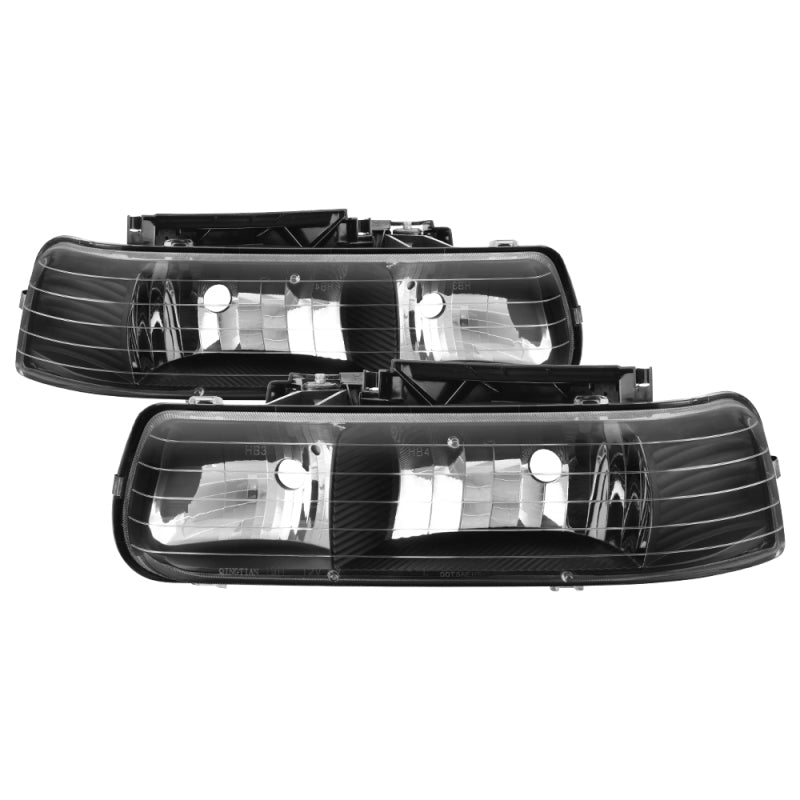 SPYDER Xtune Chevy TahOE 00-06 Amber Crystal Headlights Black HD-JH-CSIL99-BK 5064240 5064240 Photo - Primary