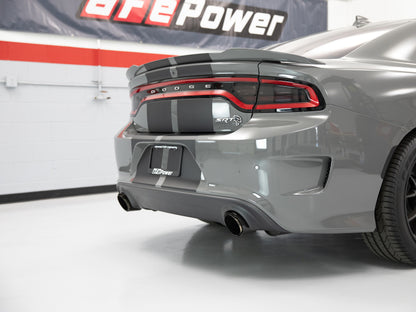 aFe MACH Force-XP 4-1/2in Carbon Fiber OE Replacement Exhaust Tips - 15-19 Dodge Charger/Hellcat 49C32068-C 49C32068-C Photo - Mounted