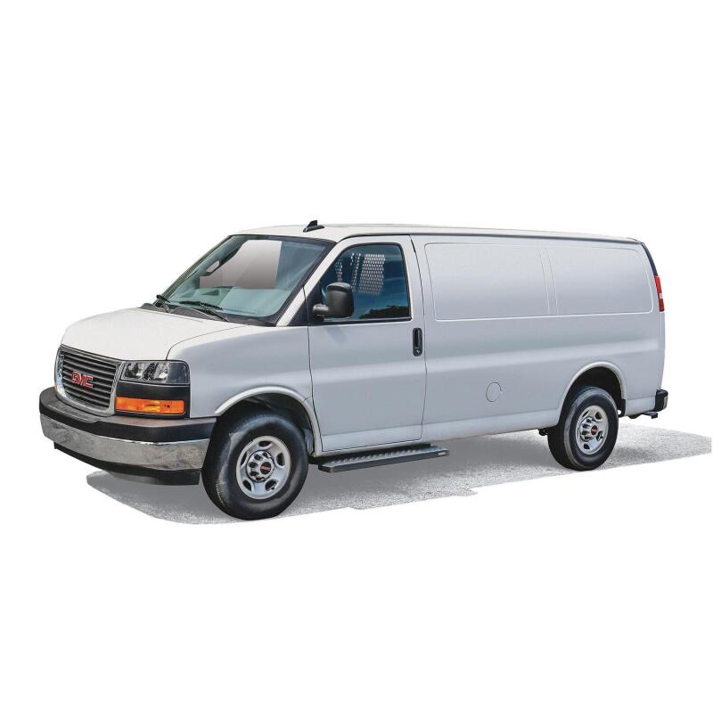 Westin Ford Transit Van 150/250/350 (46in Driver & 97in. Pass) Grate Steps Running Boards - Tex. Blk 27-81005 27-81005 Photo - Mounted