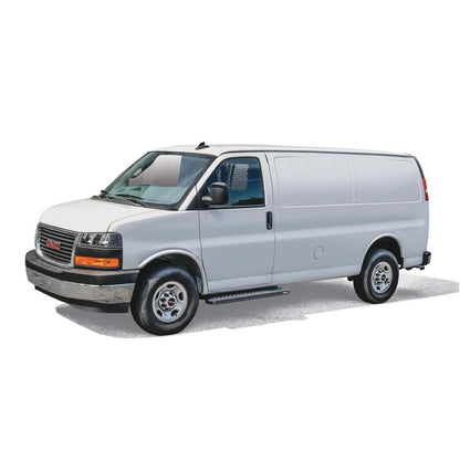 Westin Ford Transit Van 150/250/350 (46in Driver & 97in. Pass) Grate Steps Running Boards - Tex. Blk 27-81005 27-81005 Photo - Mounted