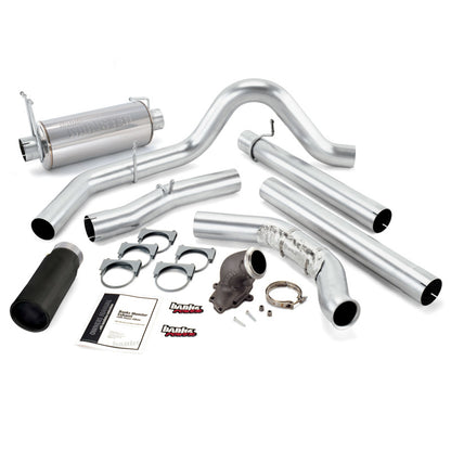 Banks Power 99 Ford 7.3L w/Cat Conv Monster Exhaust w/ Power Elbow - SS Single Exhaust w/ Black Tip 48658-B 48658-B Photo - Primary