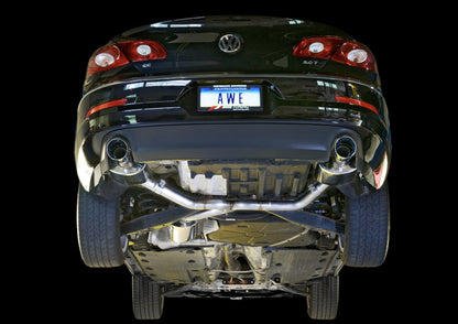 AWE Tuning VW CC Touring Edition Exhaust Dual Outlet - Diamond Black Tips 3010-33022 3010-33022 Photo - Mounted