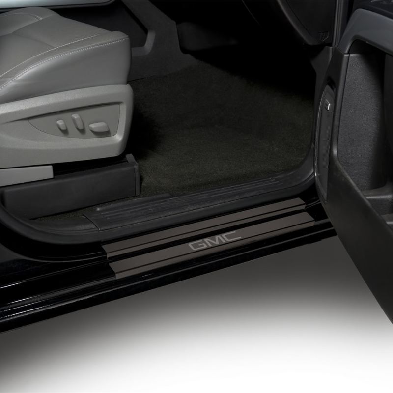 Putco 2020 GMC Sierra LD/HD - Crew Cab w/ GMC Etching (4pc) Black Platinum Door Sills 95183BPGM-2 95183BPGM-2 Photo - Primary