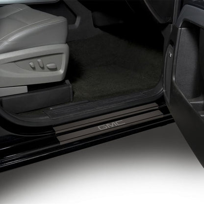 Putco 2020 GMC Sierra LD/HD - Crew Cab w/ GMC Etching (4pc) Black Platinum Door Sills 95183BPGM-2 95183BPGM-2 Photo - Primary