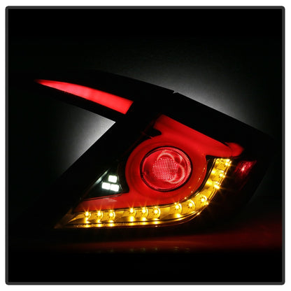 Spyder 16-18 Honda Civic 4 Door Light Bar LED Tail Lights - Black Smoke (ALT-YD-HC164D-LB-BSM) 5086440 5086440 Photo - Unmounted