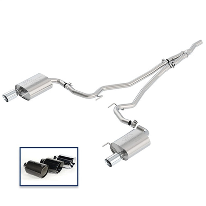 Ford Racing 2018+ Mustang 2.3L EcoBoost Cat-Back Extreme Exhaust System w/ Chrome Tips M-5200-M4ECA M-5200-M4ECA Photo - Unmounted