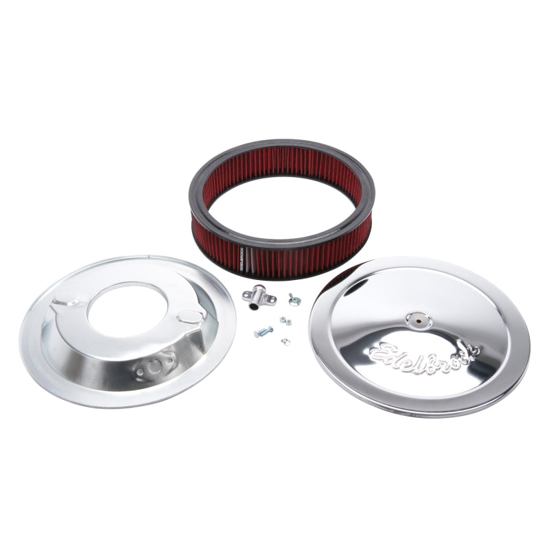 Edelbrock Air Cleaner, Pro-Flo Series, Round, 14 In. Diameter, Cloth Element 1224 Photo - out of package