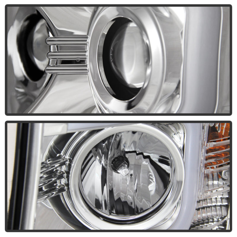 Spyder Chevy Silverado 1500 14-16 Projector Headlights Light Bar DRL Chrm PRO-YD-CS14-LBDRL-C 5079480 5079480 User 1