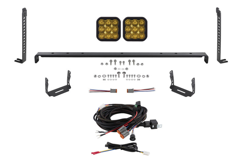 Diode Dynamics 14-23 Toyota 4Runner SS5 Stealth Grille LED 2-Pod Kit - Yellow Pro Driving DD7541 DD7541 Photo - Primary