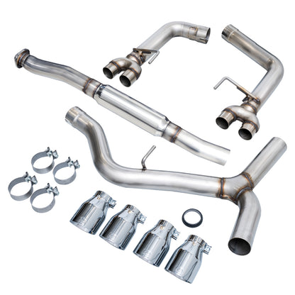 AWE Tuning Subaru WRX/STI VA/GV Sedan Track Edition Exhaust - Chrome Silver Tips (102mm) 3020-42058 3020-42058 Photo - out of package