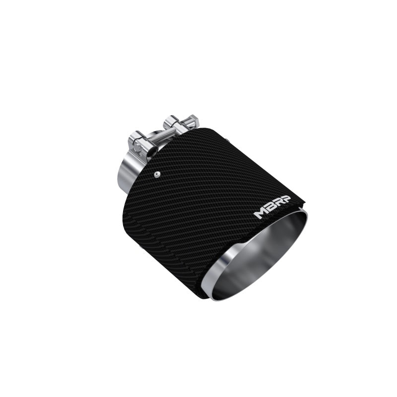 MBRP Universal Carbon Fiber Tip 2.5in ID / 5in OD Out / 6.5in Length Angle Cut Dual Wall T5190CF T5190CF Photo - Primary