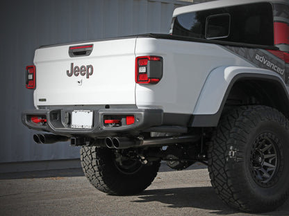 aFe Vulcan Series 3in 304SS DPF-Back 21 Jeep Gladiator V6-3.0L (td) Dual Black Tip 49-38095-B 49-38095-B Photo - Mounted