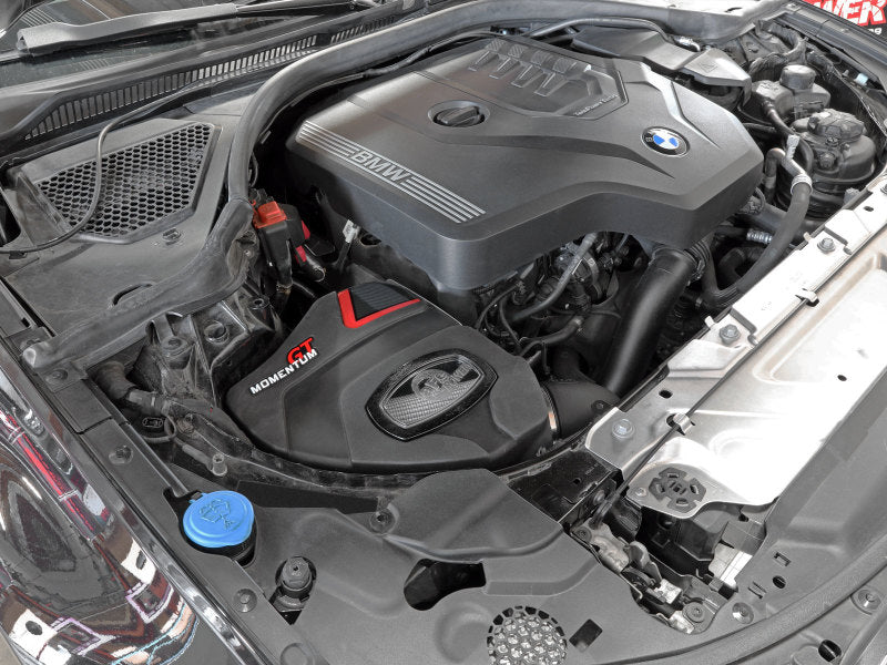aFe Momentum GT Cold Air Intake System w/Pro DRY S Filter 19-21 BMW 330i B46/B48 50-70061D 50-70061D Photo - Mounted