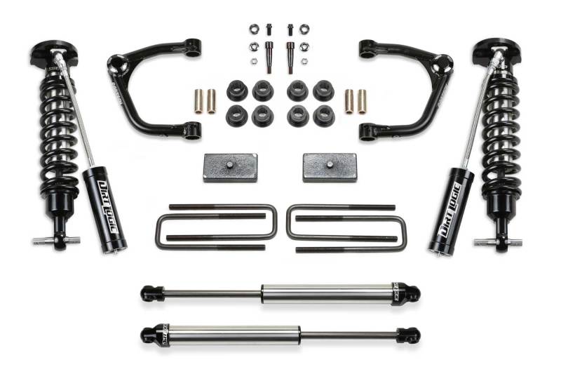 Fabtech 19-20 GM C/K1500 2WD/4WD Diesel 3in UCA System w/DL 2.5 Resi Coilovers & Rear DL Shocks K1168DL K1168DL Photo - Primary