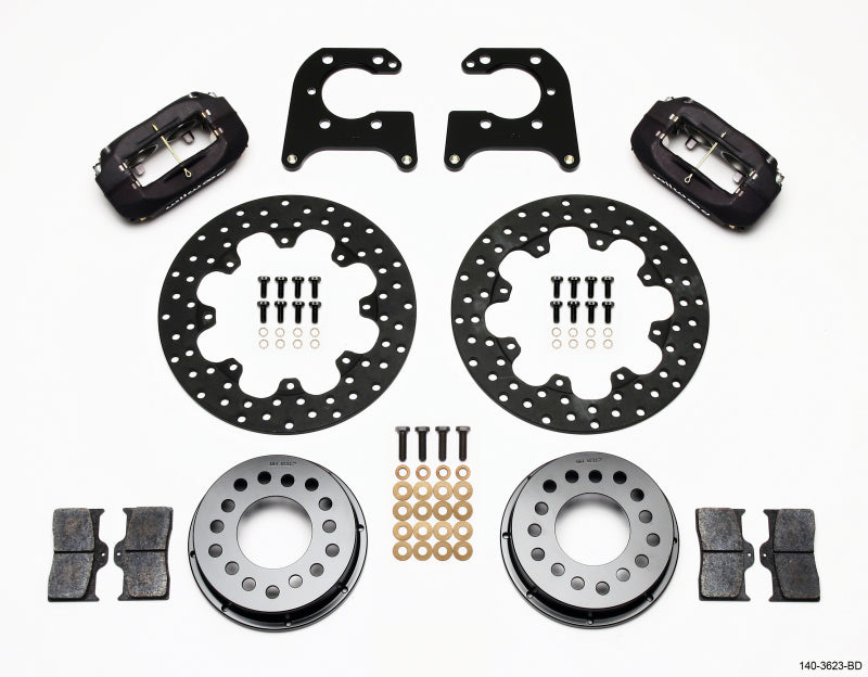 Wilwood Forged Dynalite Rear Drag Kit Drilled Rotor Big Ford 2.50in Offset 140-3623-BD 140-3623-BD Photo - Primary