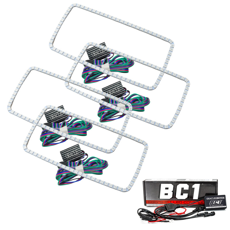 ORACLE Lighting Oracle GMC Sierra 07-13 Halo Kit (New Square Ring Design) - ColorSHIFT w/ BC1 Controller 2629-335 2629-335 Photo - Primary