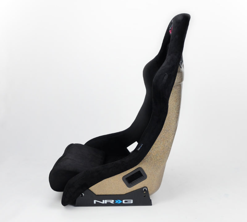NRG FRP Bucket Seat ULTRA Edition - Large (Black Alcantara/Gold Glitter Back) FRP-302BK-ULTRA FRP-302BK-ULTRA Photo - Primary