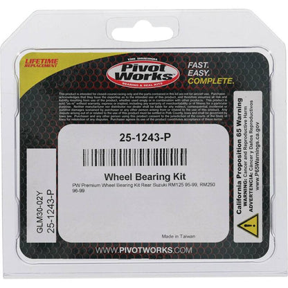 Pivot Works Suzuki Wheel Bearing Kit Premium Bearings 25-1243-P 25-1243-P Photo - Primary