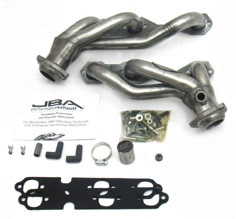 JBA 88-95 GM Truck 4.3L V6 w/o A.I.R. Injection 1-1/2in Primary Raw 409SS Cat4Ward Header 1840S 1840S Photo - Primary