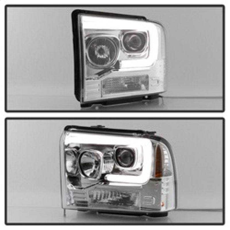 Spyder 05-07 Ford F250/350/450 SD Ver 2 Proj Headlights - Light Bar DRL - Black PRO-YD-FS05V2-LB-C 5084682 5084682 Photo - Unmounted