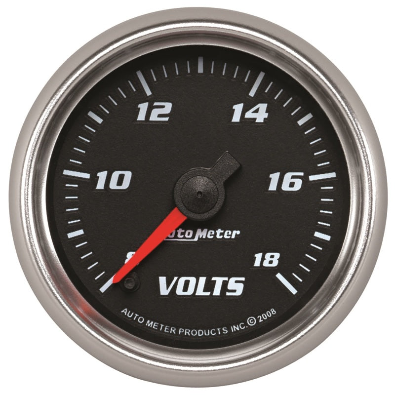 Autometer Pro-Cycle Gauge Voltmeter 2 1/16in 18V Digital Stepper Motor Black 19692 19692 Photo - Primary