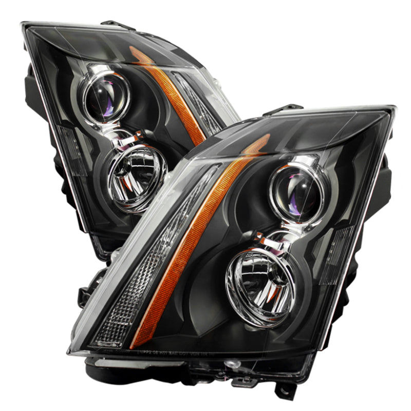 SPYDER Xtune Cadillac Cts 08-12 / CTS-V 09-12 Halogen Onlyprojector Headlights Black HD-JH-CACTS08-AM-BK 9027239 9027239 Photo - Primary