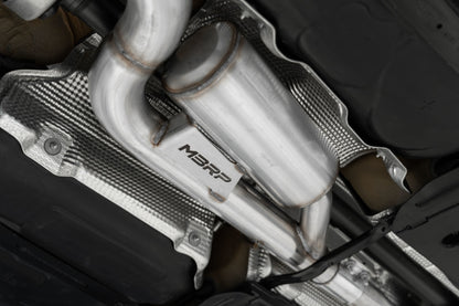 MBRP 2022 Volkswagon Golf R MK8 3in Cat-Back Quad Split Rear Valve Delete Exhaust S4612304 S4612304 Photo - Close Up