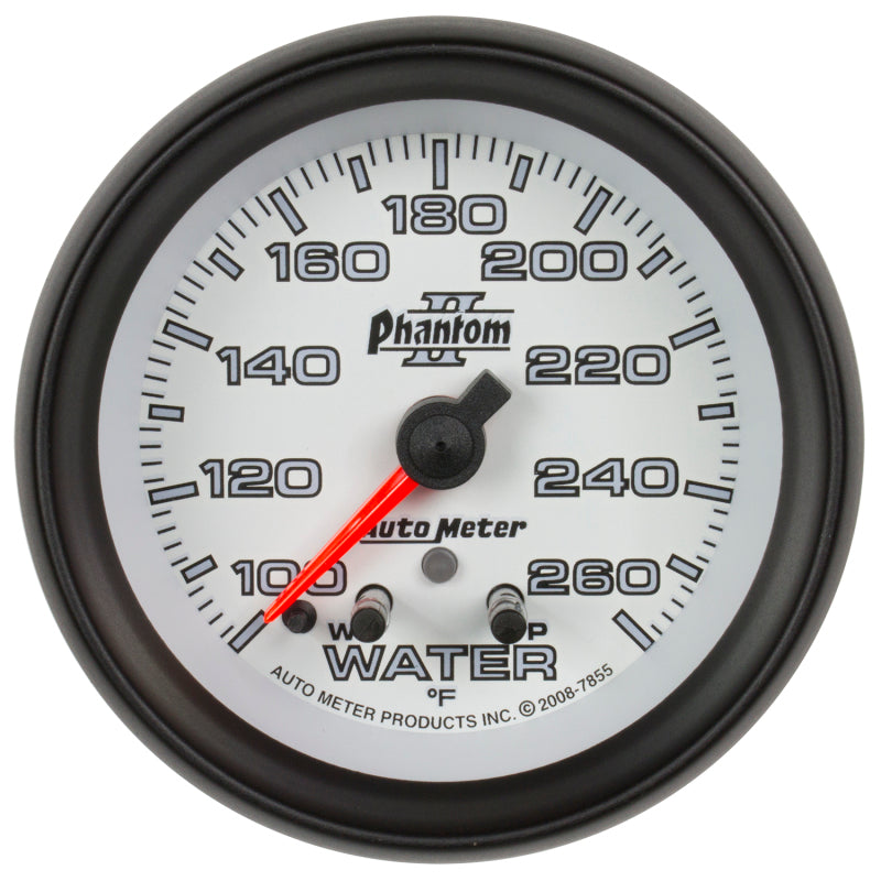 Autometer 2-5/8" Water Temperature, 100-260 °F, Stepper Motor, Phantom II 7855 Photo - Primary